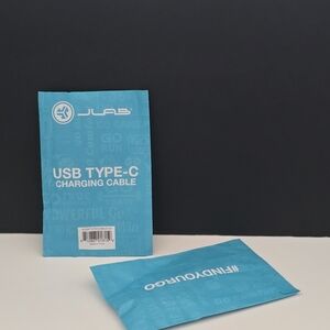 2 JLab Blue USB Type-C Charging Cable